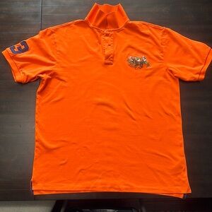 RL Polo Match ORANGE Stampede 3 PONY shirt XLT- Excellent used condition